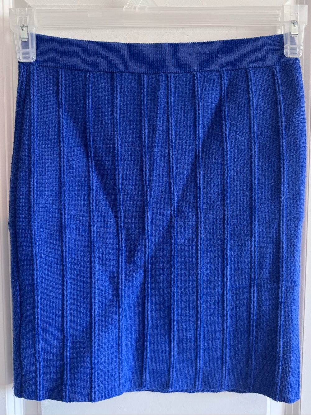Sincerely Jules Ribbed Pencil Skirt - Royal Blue